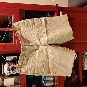 Gold Sparkly JCrew Bermuda shorts